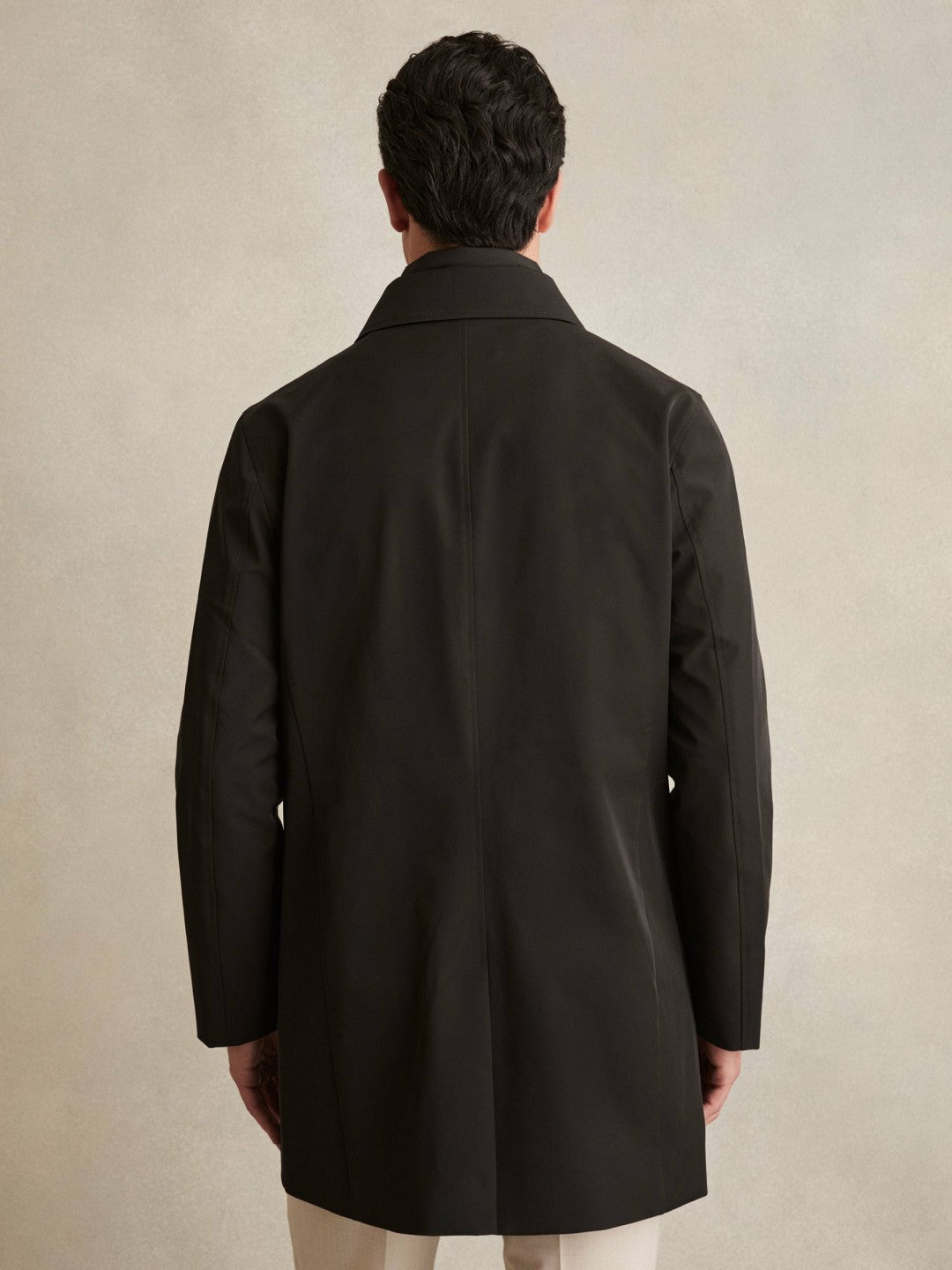 Reiss Offer - Hybrid Removable Funnel Neck Overcoat in Brown