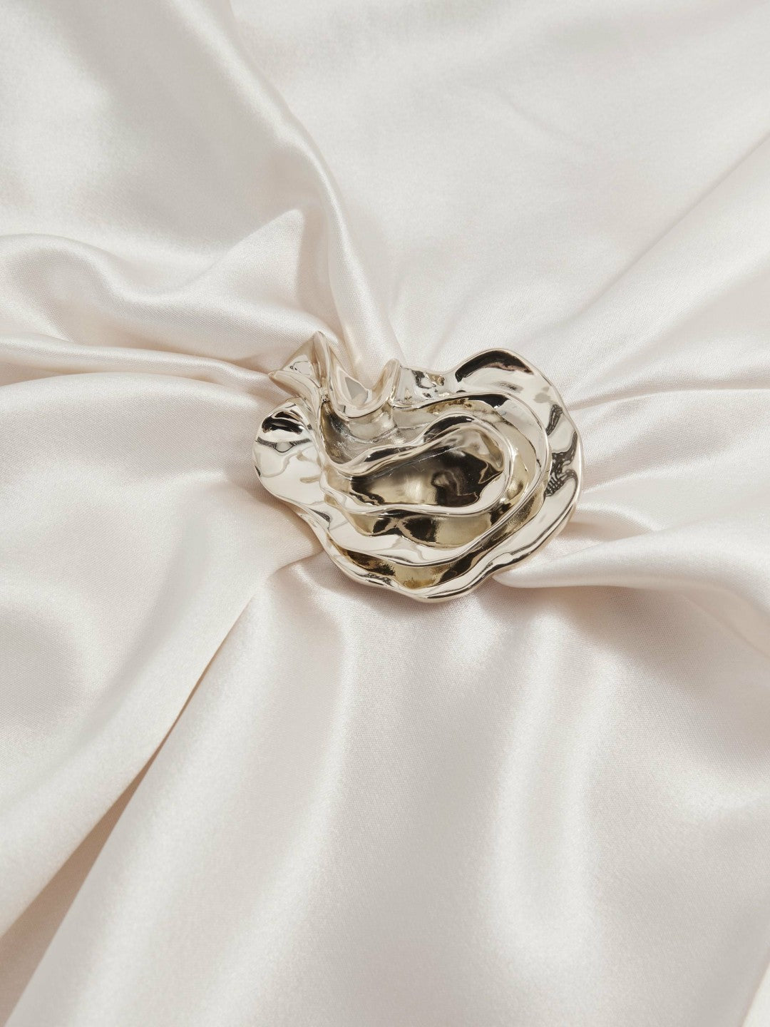 Reiss Featured - Acler Satin Draped Maxi Dress in Ivory
