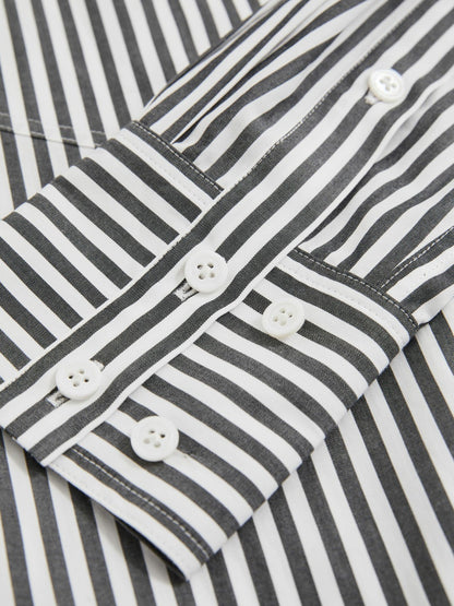 Reiss Savings - | Les 100 Ciels Stripe Shirt in White/Navy