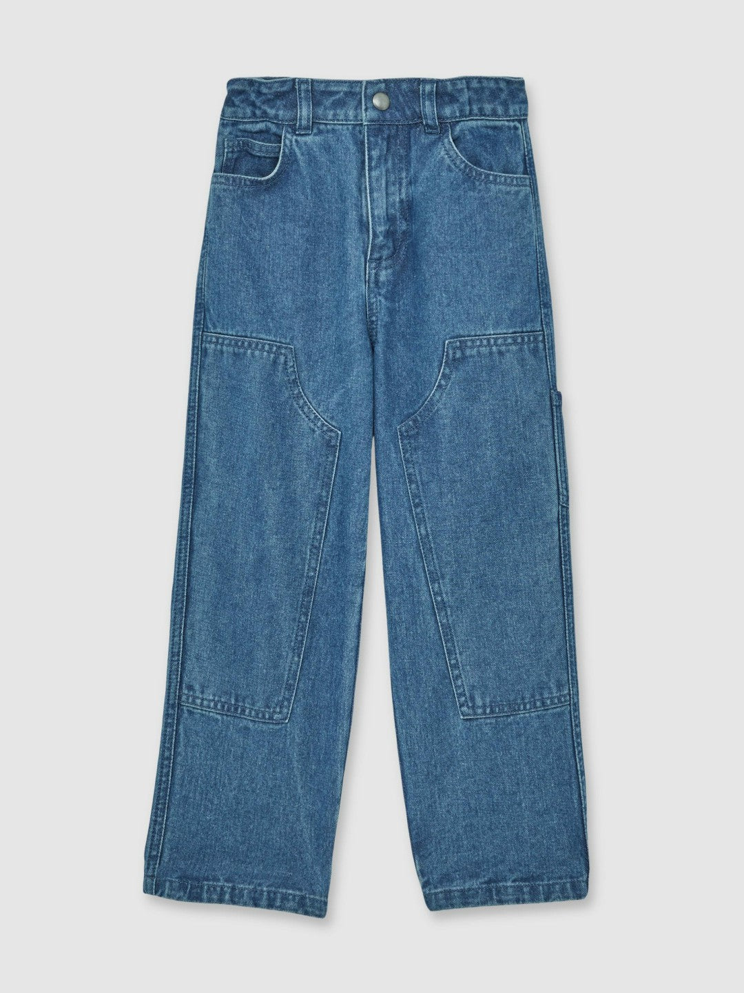 Reiss 3-9 yrs Straight-Leg Carpenter Jeans in Mid Blue