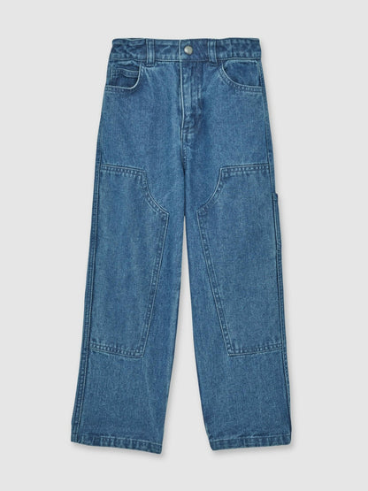 Reiss 3-9 yrs Straight-Leg Carpenter Jeans in Mid Blue