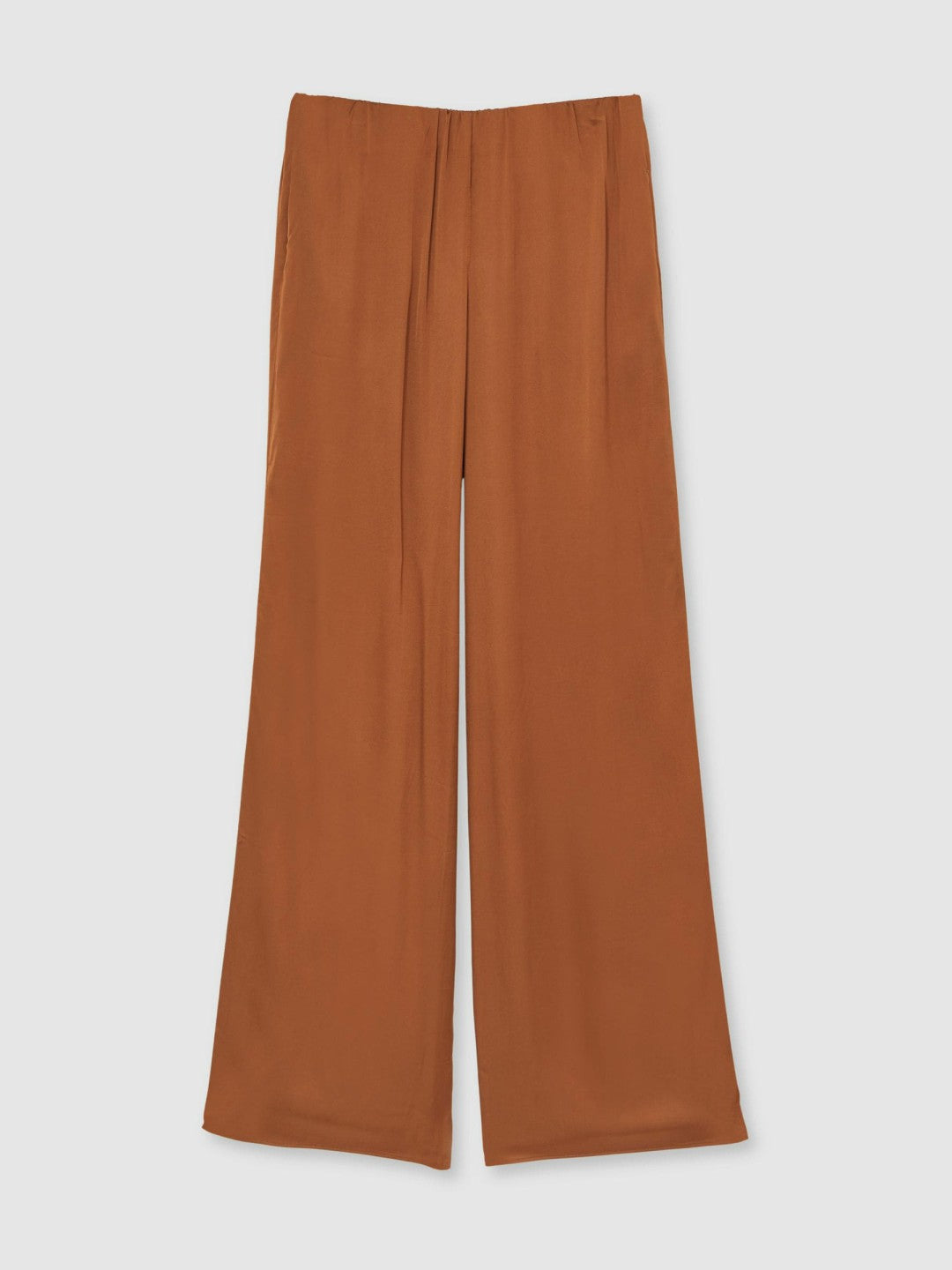 Reiss Deal - Good American Satin Wide-Leg Trousers in Copper