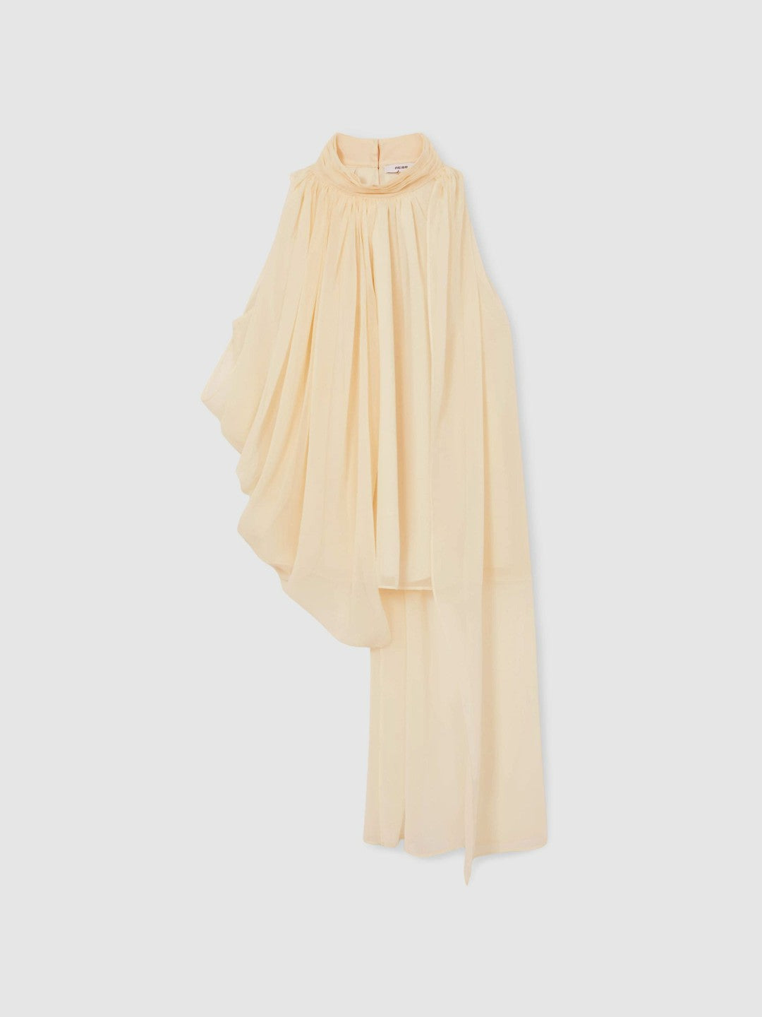 Reiss Offer - Draped Chiffon Sleeveless Top in Ivory
