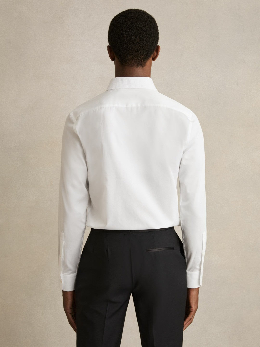 Reiss Regular Fit Cotton Double-Cuff Dinner Shirt Regular-Fit in White