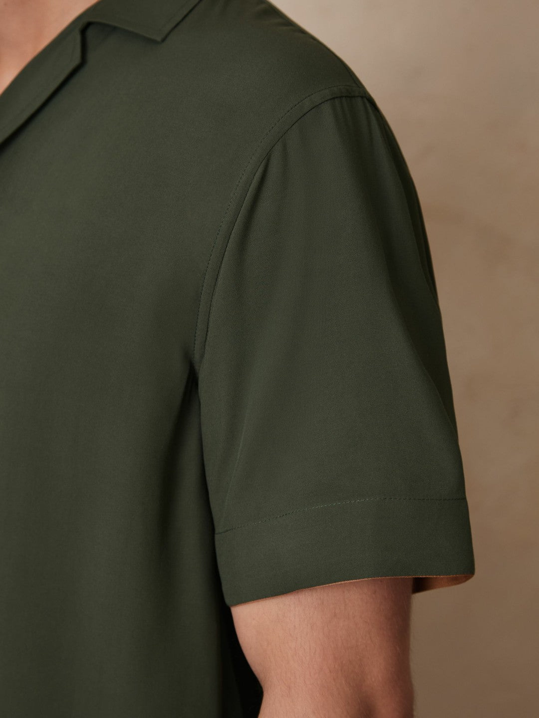 Reiss Value - | Ché Stripe-Cuff Shirt in Pine Green