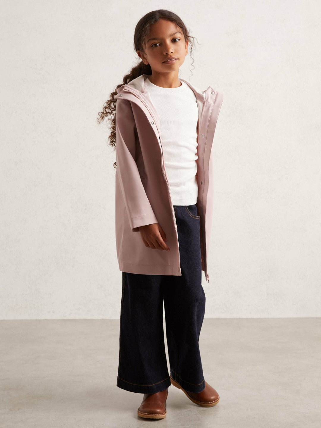 Reiss Best Seller - Hooded Rain Jacket in Pink