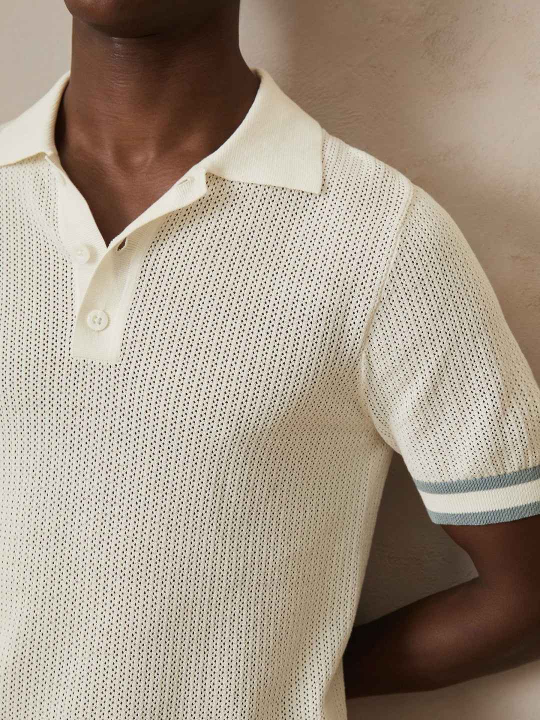 Reiss Deal - | Ché Cotton Knit Polo Shirt in White