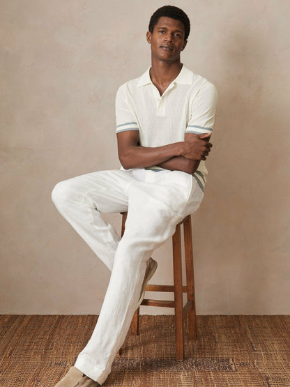 Reiss Deal - | Ché Cotton Knit Polo Shirt in White