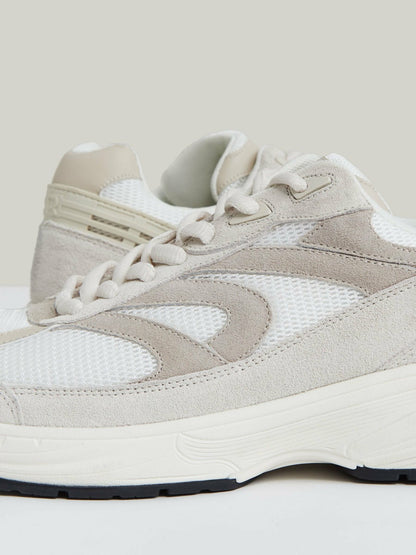 Reiss Offer - Panelled Running Trainers in Off White/Stone