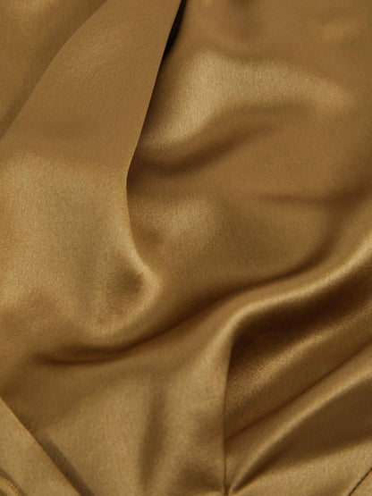 Reiss Savings - Acler Draped Satin Midi Dress in Gold Moss