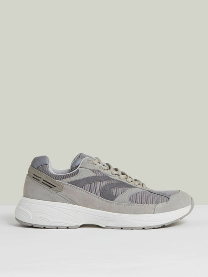 Reiss Offer - Panelled Running Trainers in Grey