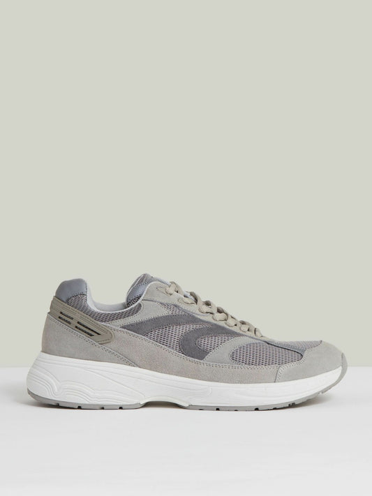 Reiss Offer - Panelled Running Trainers in Grey