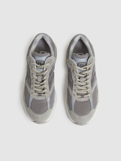 Reiss Offer - Panelled Running Trainers in Grey