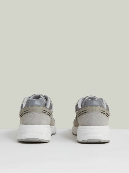Reiss Offer - Panelled Running Trainers in Grey