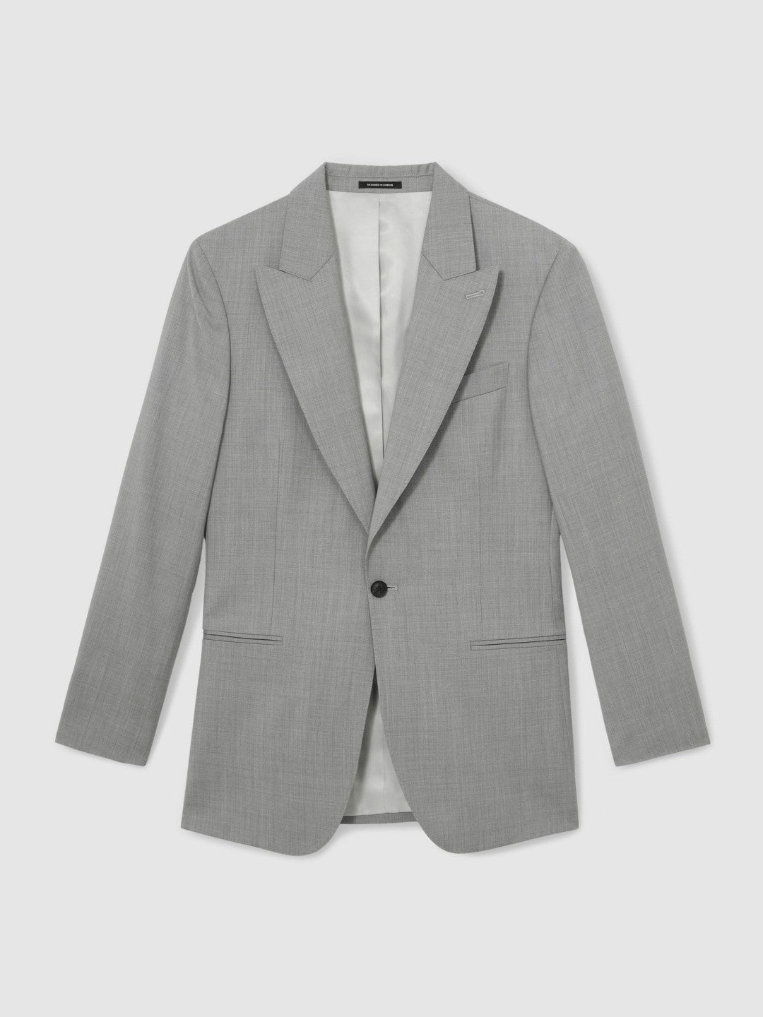 Reiss Best Seller - Slim-Fit Wool Single Breasted Suit Blazer in Mid Grey