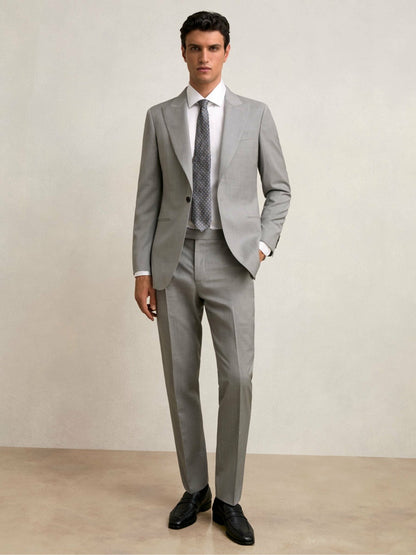 Reiss Best Seller - Slim-Fit Wool Single Breasted Suit Blazer in Mid Grey