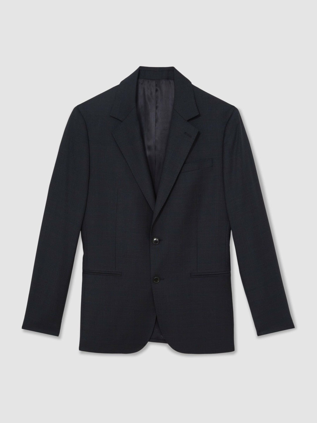 Reiss Deal - Slim-Fit Wool Single Breasted Check Suit Blazer in Navy
