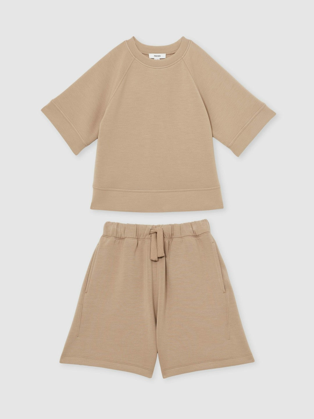 Reiss Best Seller - 3-9 yrs Modal-Blend Sweatshirt And Shorts Set in Mink