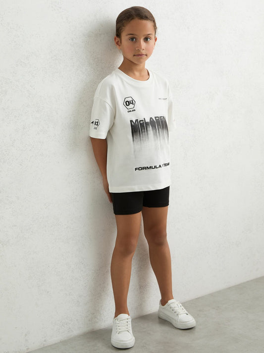 Reiss 9-13 yrs McLaren F1 Team British GP T-Shirt Unisex Fit in White