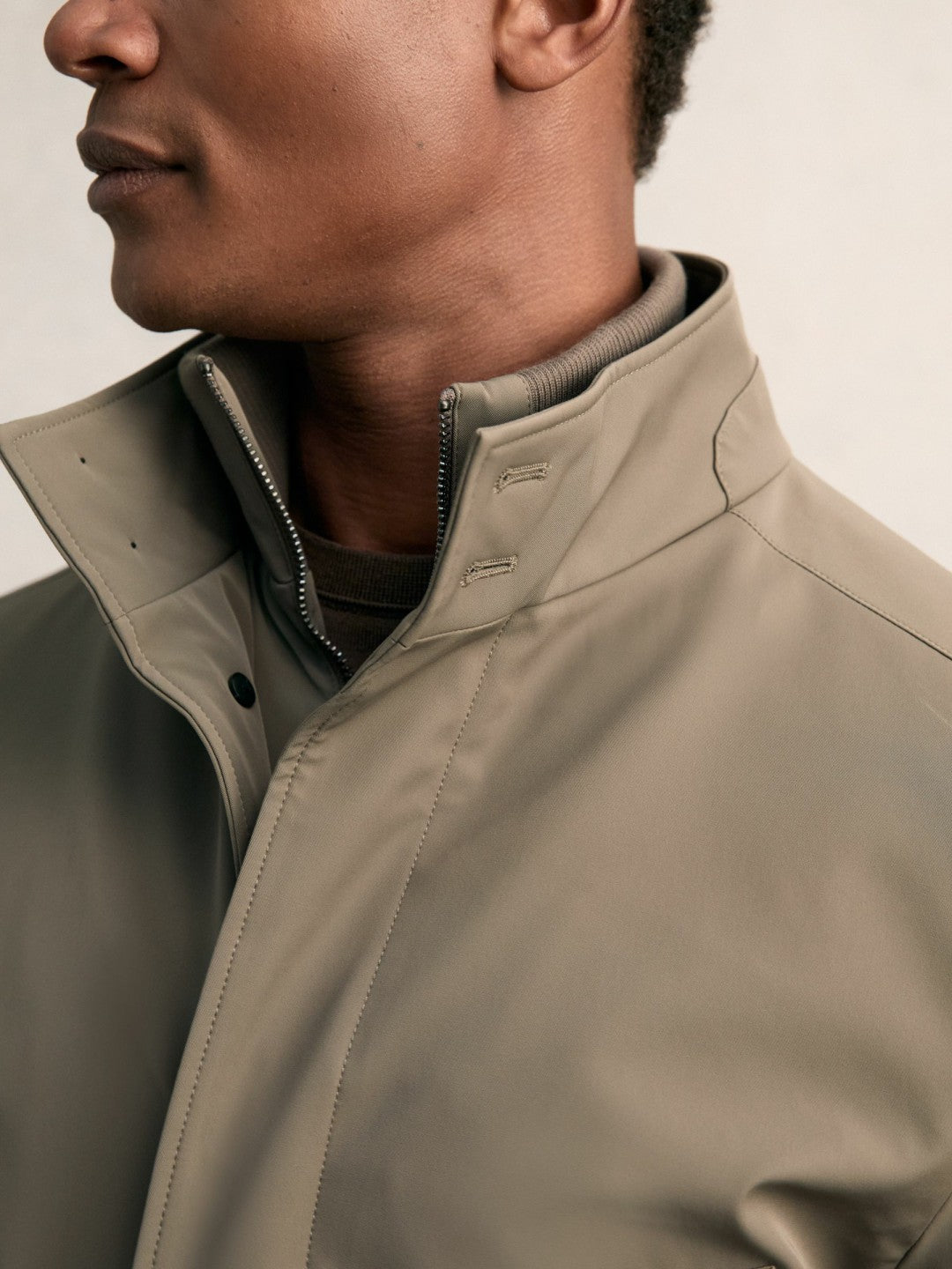 Reiss Best Seller - Hybrid Removable-Gilet Overcoat in Mushroom Brown