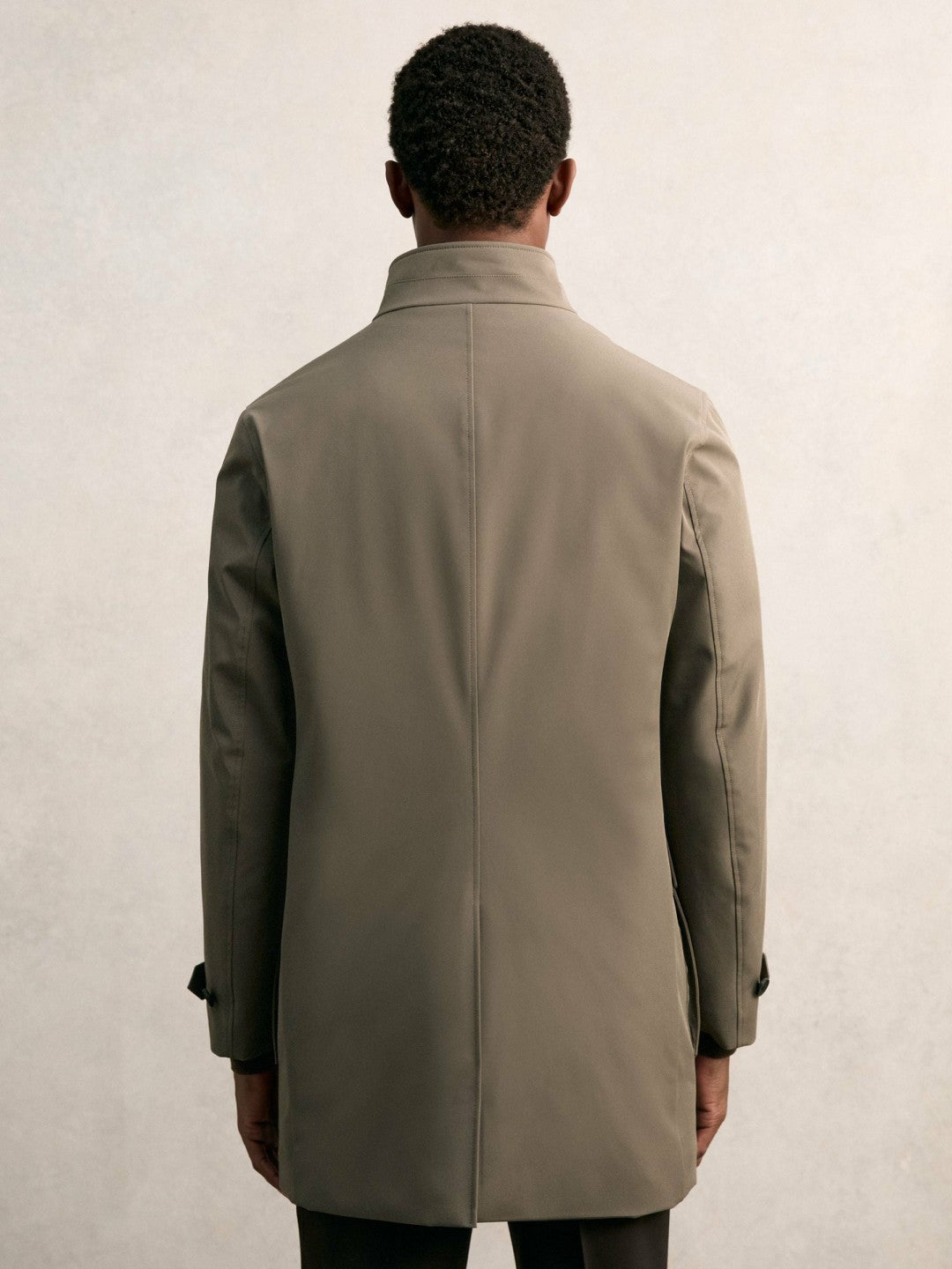 Reiss Best Seller - Hybrid Removable-Gilet Overcoat in Mushroom Brown