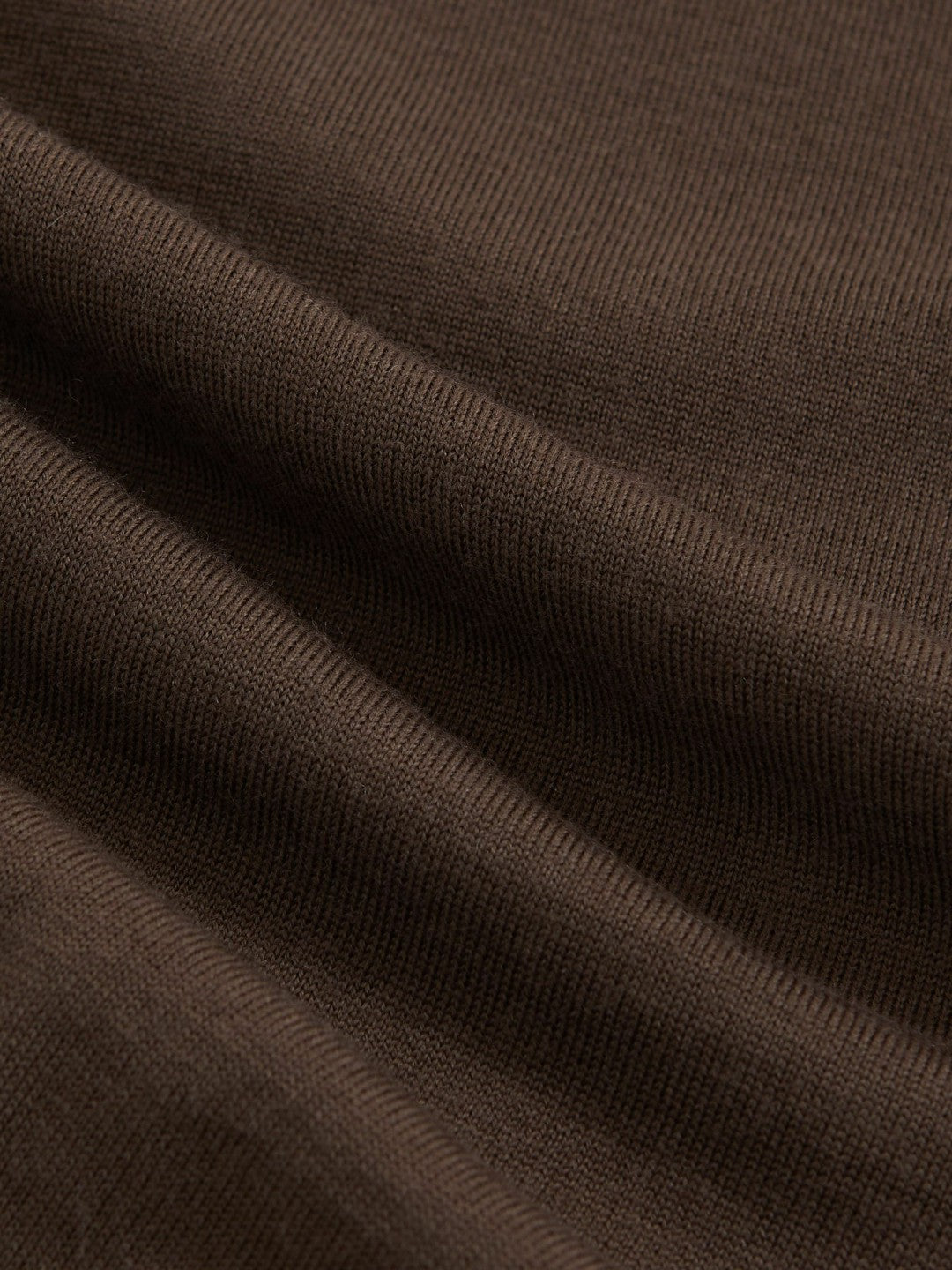 Reiss Deal - Merino Wool Half-Zip Jumper in Chocolate Brown