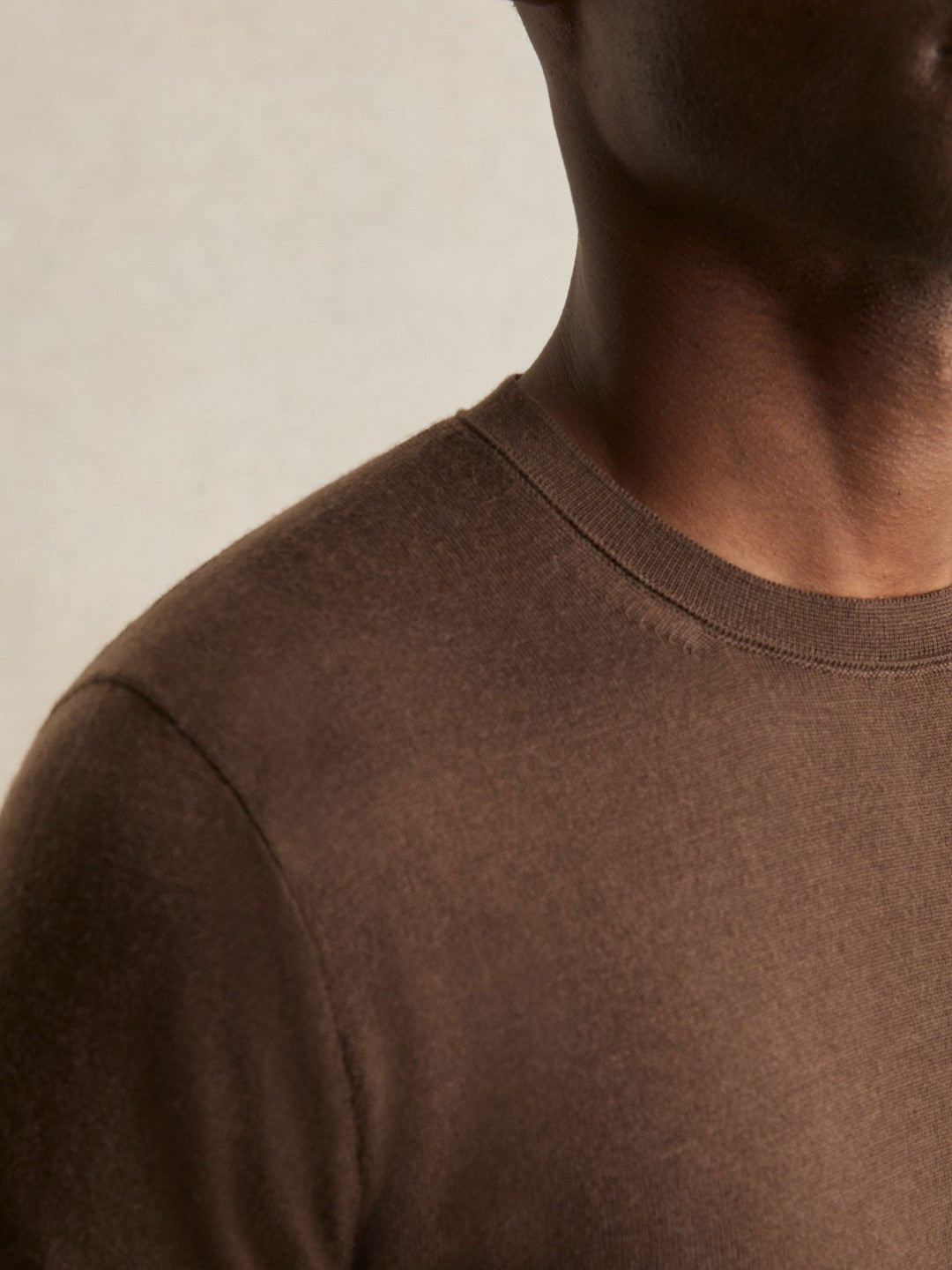 Reiss Affordable - Merino-Wool Crew-Neck Jumper in Chocolate Brown