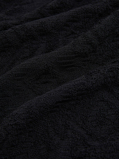 Reiss Sale - Jacquard Loop-Stitch Polo Shirt in Navy