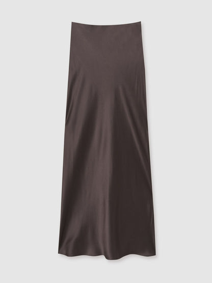Reiss Popular Choice - Silk Slip Maxi Skirt in Mauve