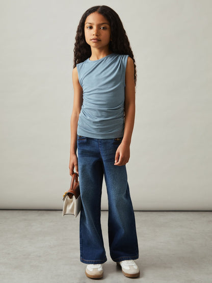 Reiss Value - 3-9 yrs Ruched Jersey Vest in Blue