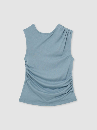 Reiss Value - 3-9 yrs Ruched Jersey Vest in Blue