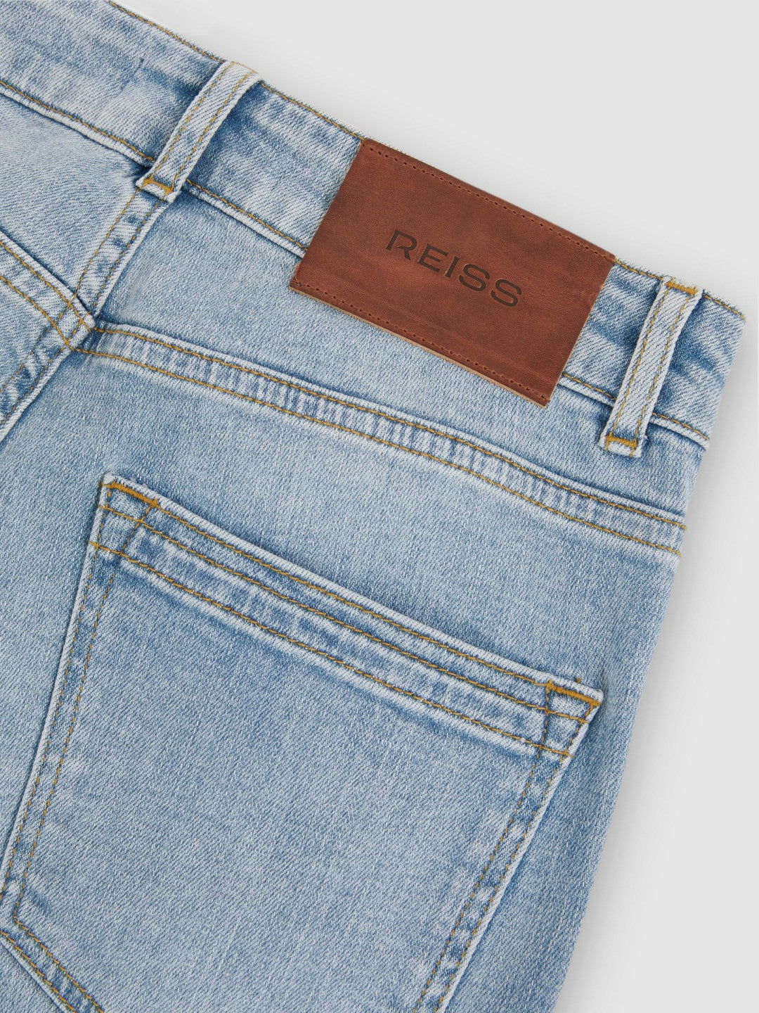 Reiss Sale - Petite Mid-Rise Flared Jeans in Light Blue