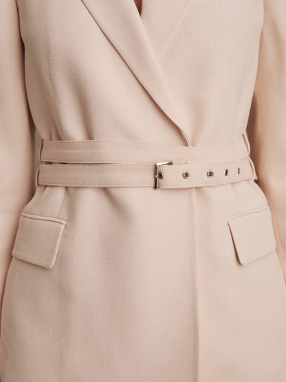 Reiss Popular Choice - Single-Breasted Belted Suit Jacket in Pink