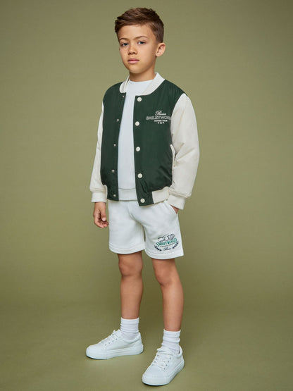Reiss Deal - 9-13 yrs SmileyWorld Bomber Jacket in Dark Green