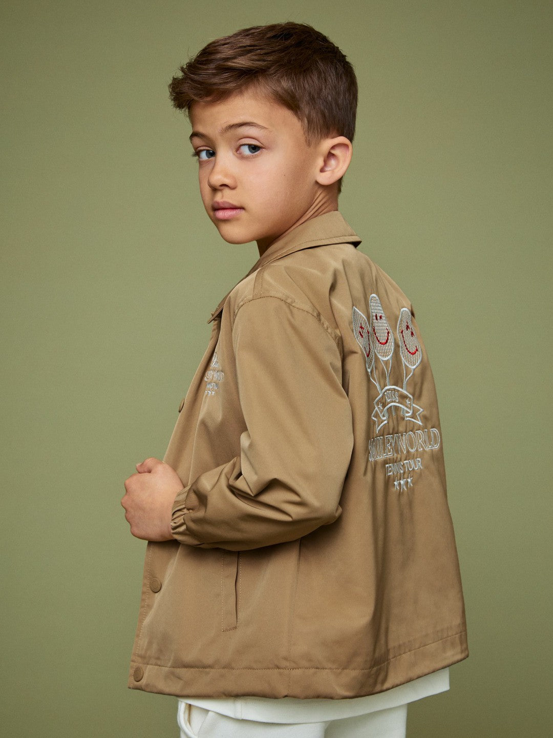 Reiss Offer - 9-13 yrs SmileyWorld Harrington Jacket in Stone