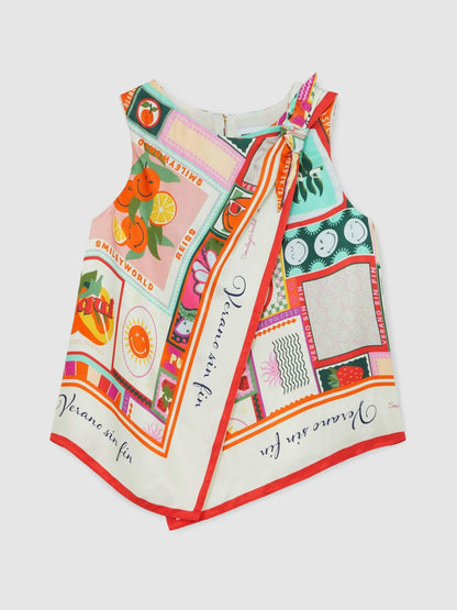 Reiss Deal - 13-14 yrs SmileyWorld Motif Print Top in Multi