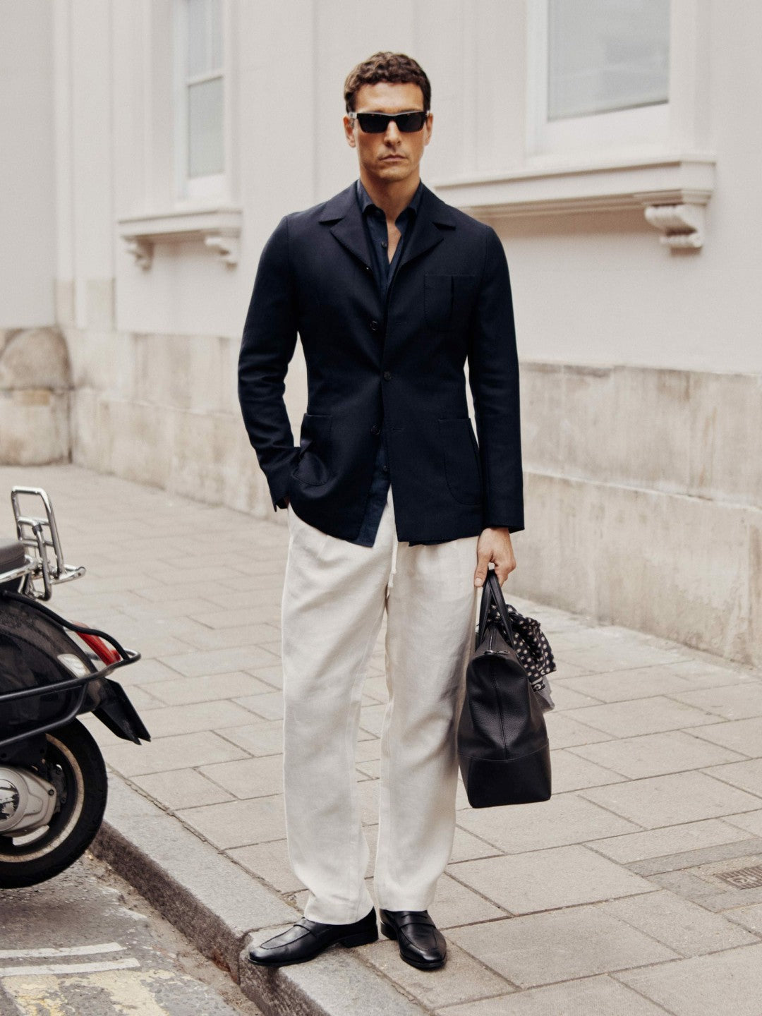 Reiss Popular Choice - Wool-Blend Single-Breasted Blazer Slim-Fit in Navy