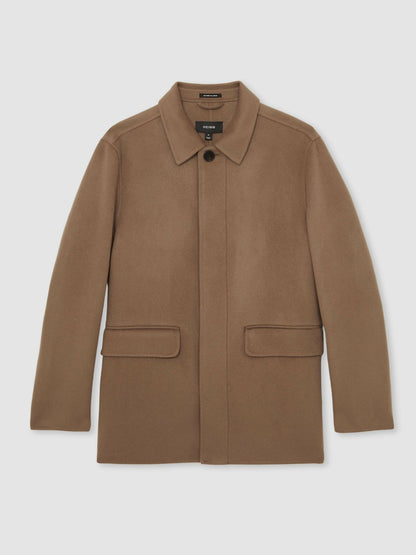 Reiss Affordable - Wool Blend Double Face Button Jacket in Brown