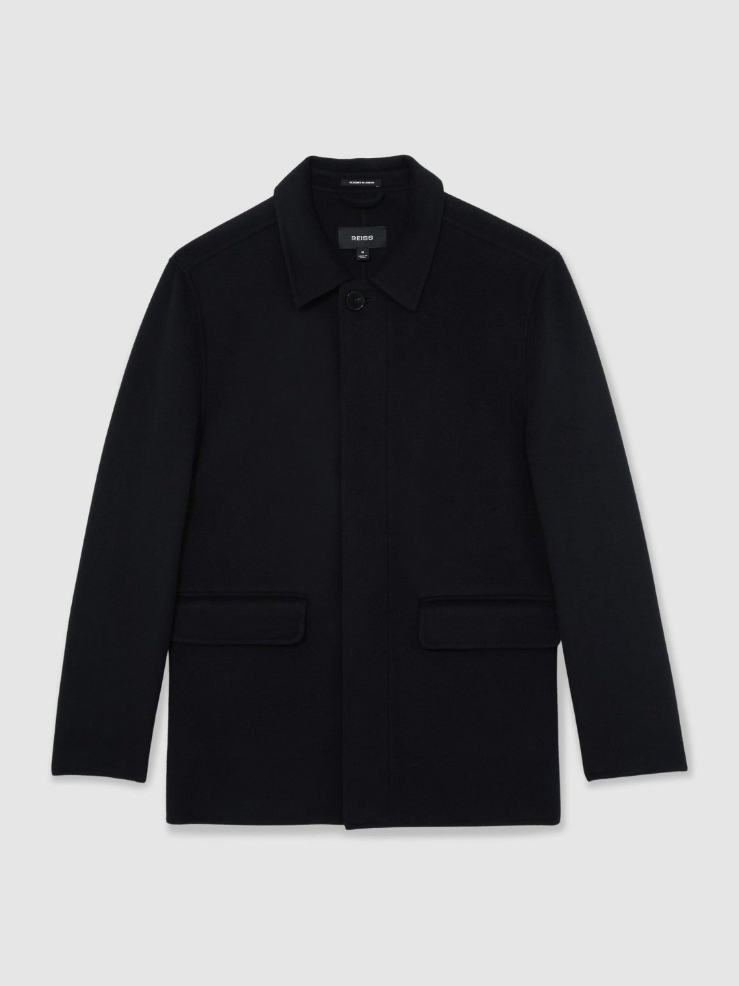 Reiss Value - Wool Blend Double Face Button Jacket in Navy