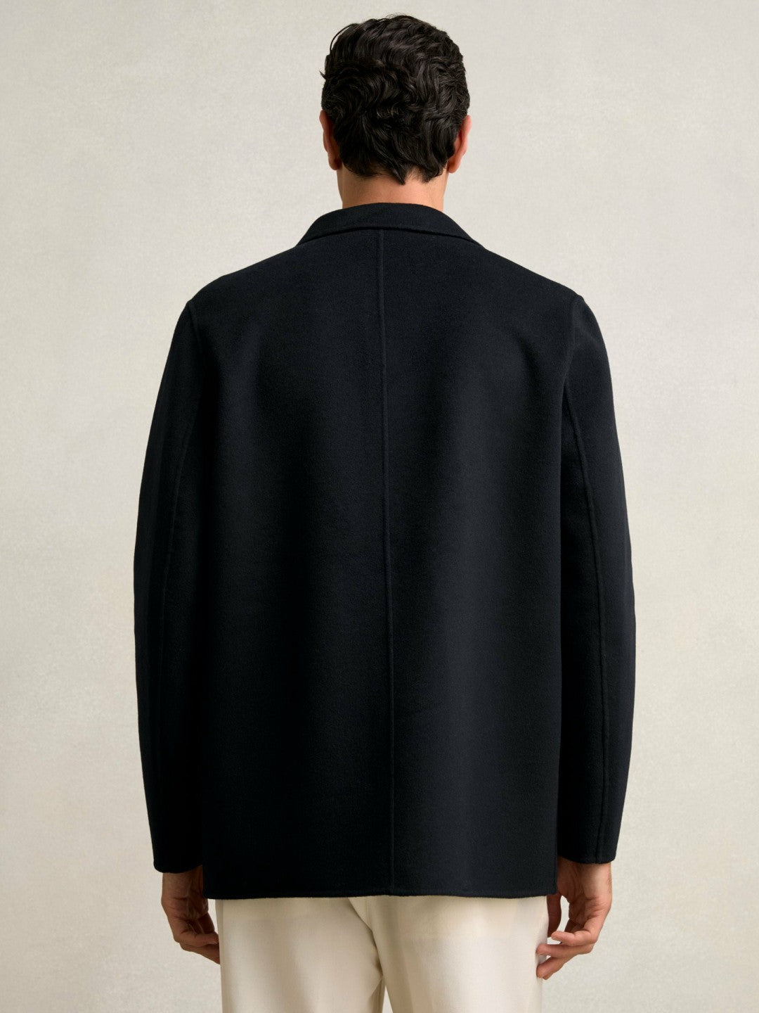 Reiss Value - Wool Blend Double Face Button Jacket in Navy