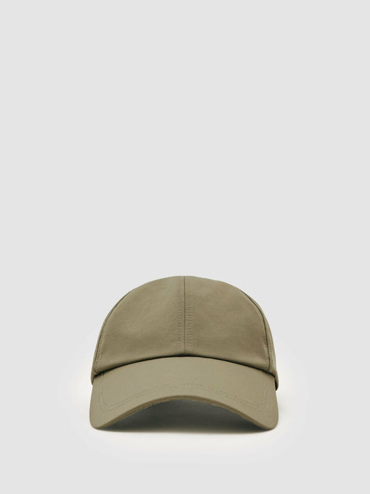 Reiss Best Seller - Embroidered-Logo Tech Baseball Cap in Sage Green