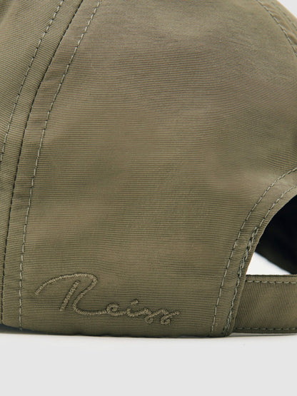 Reiss Best Seller - Embroidered-Logo Tech Baseball Cap in Sage Green