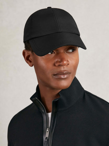 Reiss Offer - Embroidered-Logo Tech Baseball Cap in Black