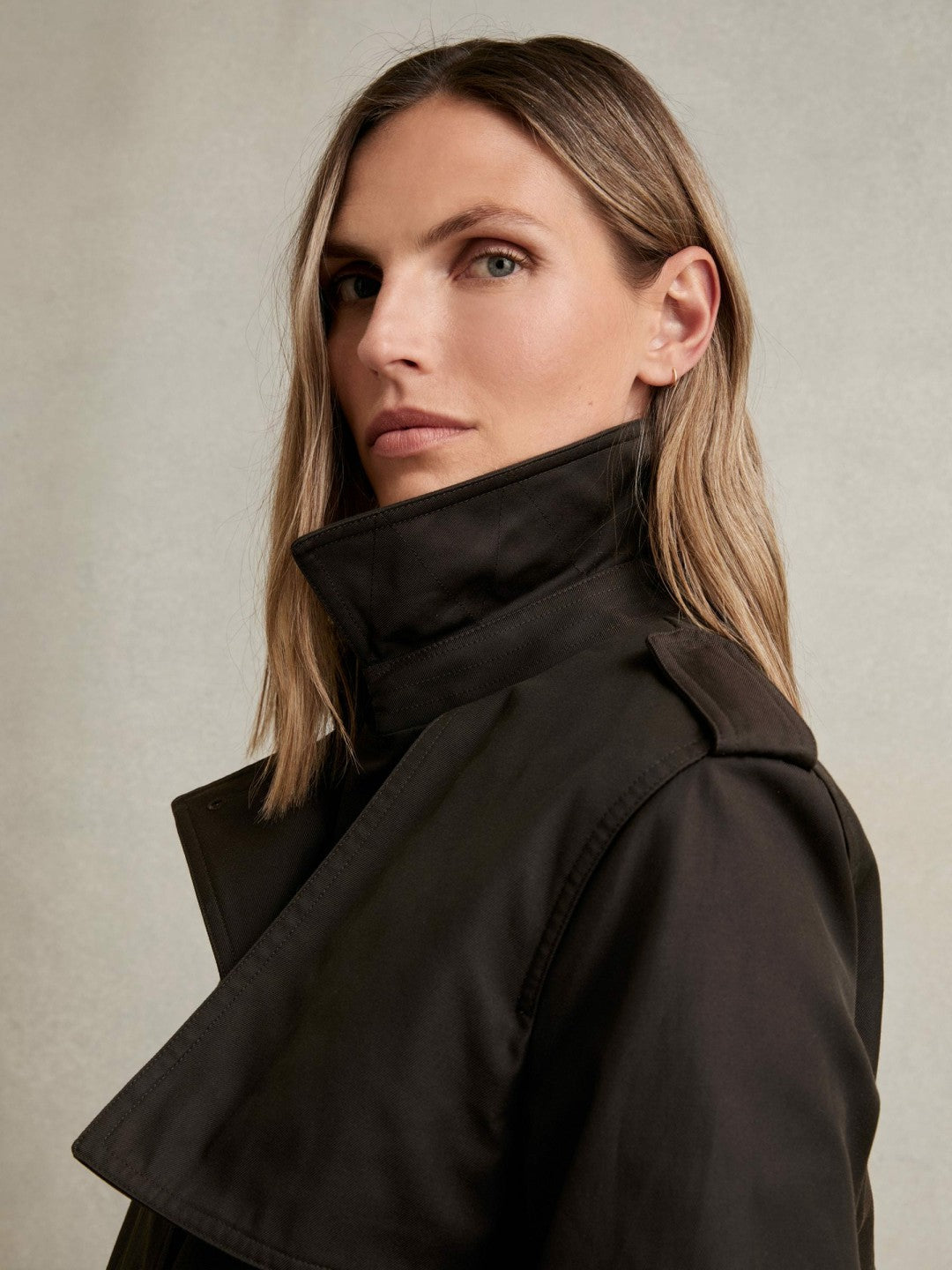 Reiss Value - Hooded Insert Trench Coat in Chocolate Brown