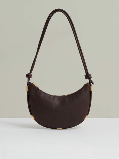 Reiss Savings - Leather Rope Strap Shoulder Bag in Oxblood