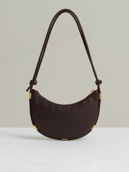 Reiss Savings - Leather Rope Strap Shoulder Bag in Oxblood