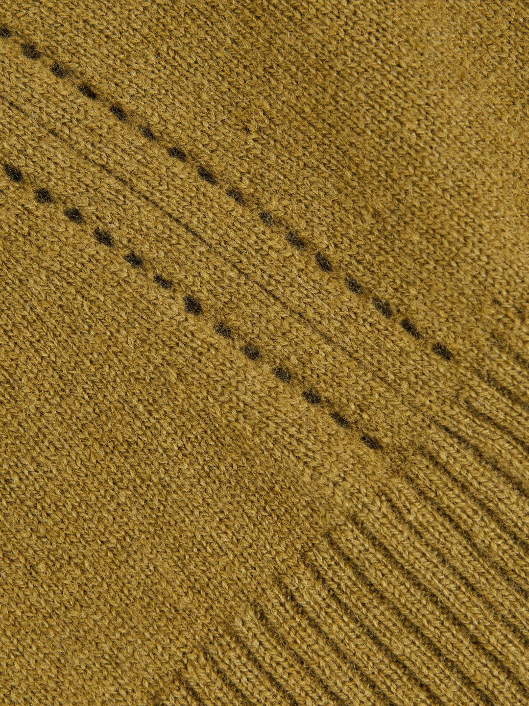 Reiss Offer - 13-14 yrs Wool-Blend Open-Stitch Jumper with Cashmere in Khaki Green