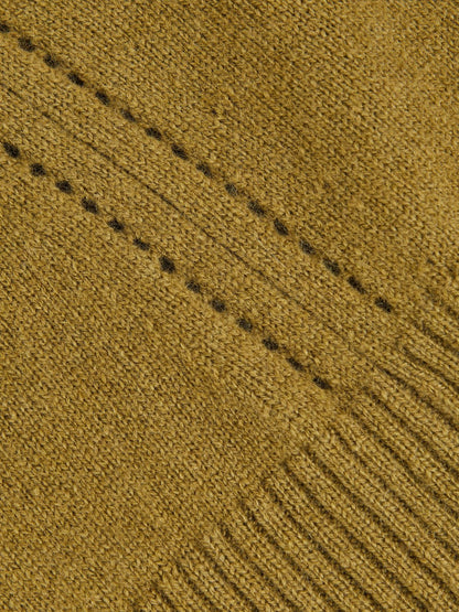 Reiss Offer - 13-14 yrs Wool-Blend Open-Stitch Jumper with Cashmere in Khaki Green