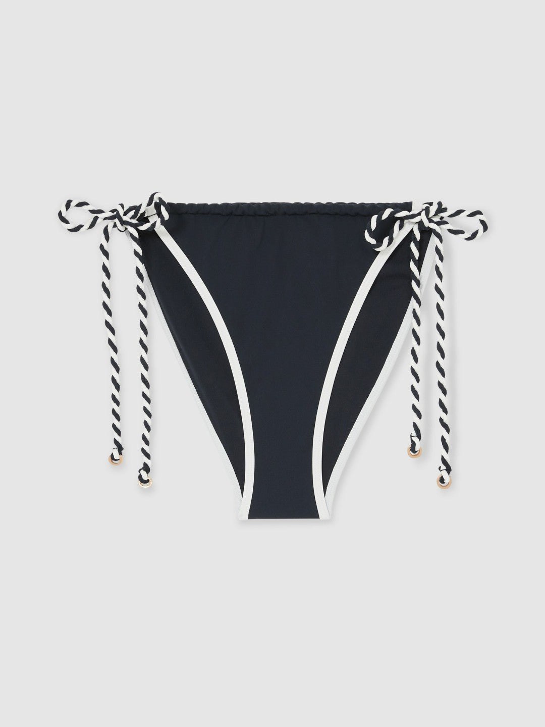 Reiss Savings - Twist-Strap Tie-Side Bikini Bottoms in Navy/White