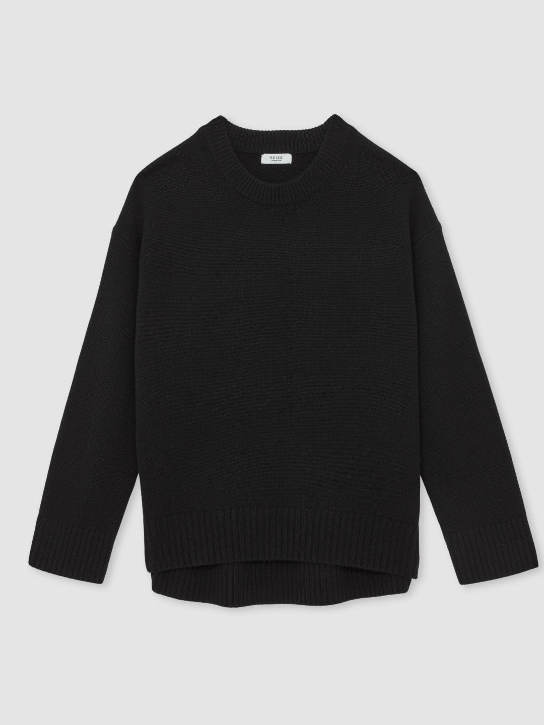 Reiss Popular Choice - Wool-Cashmere Crew-Neck Jumper in Black